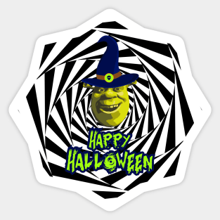 Funny Halloween Shrek Sticker